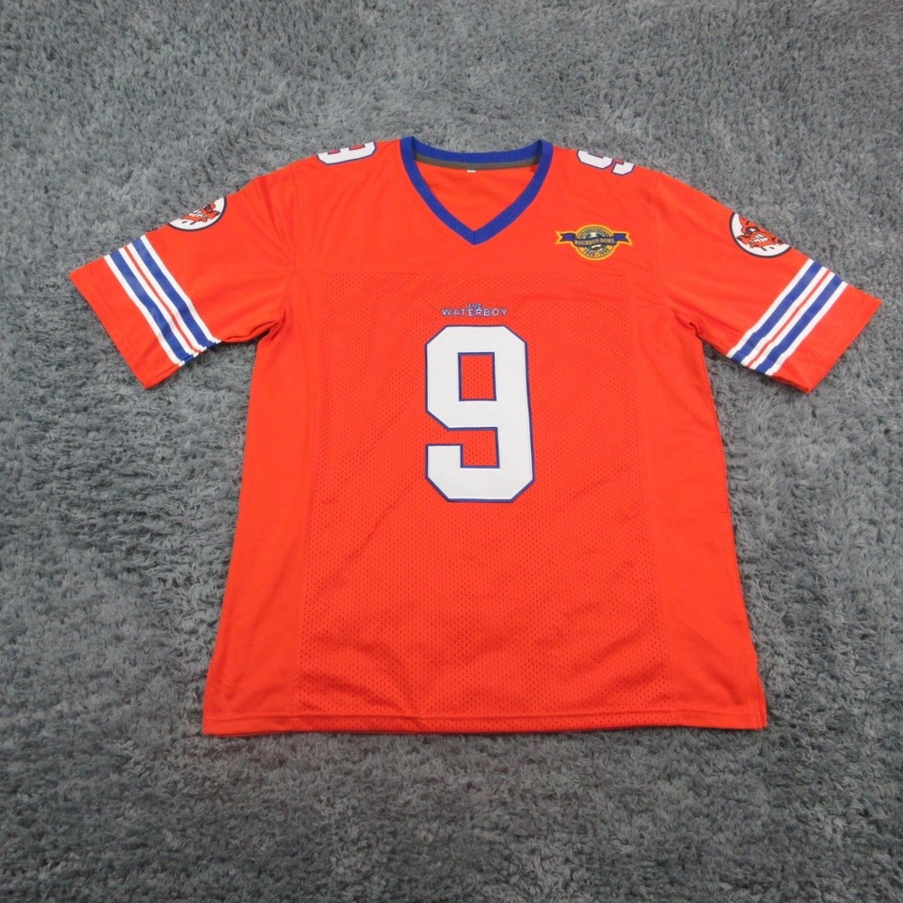 The Waterboy Boucher 9 Jersey Mens XL Orange Football Movie Shirt Costume
